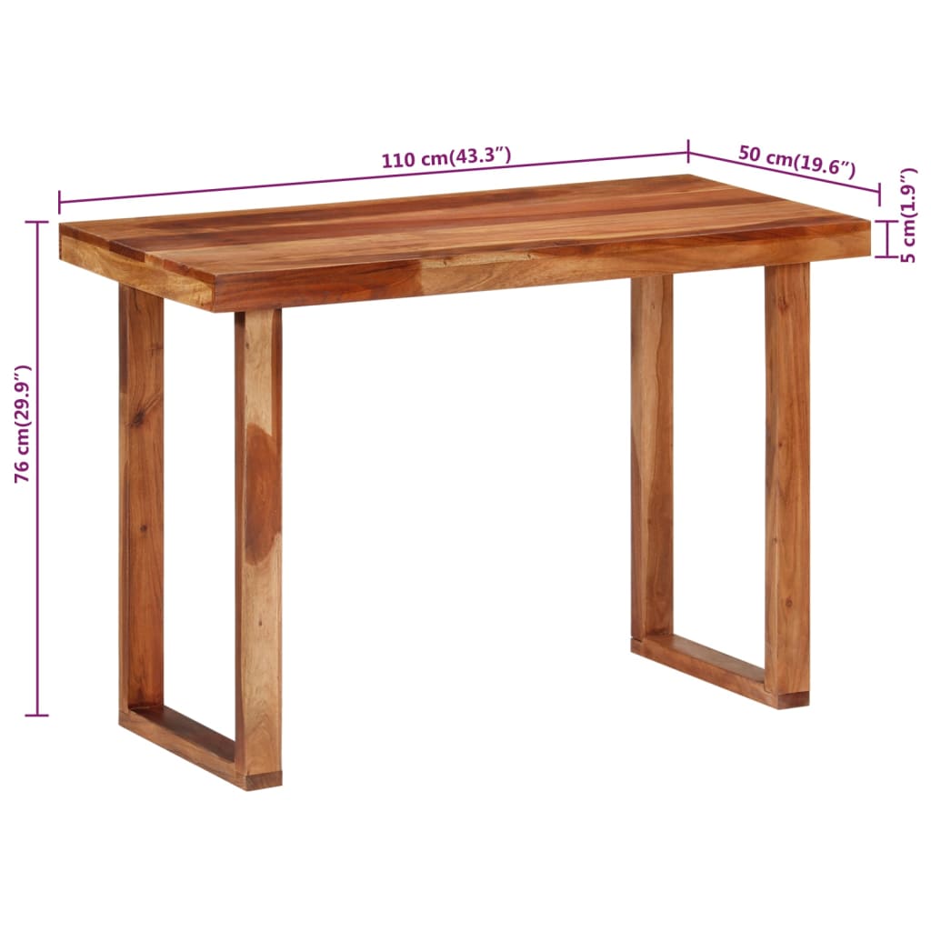 Dining Table 110x50x76 cm Solid Wood Acacia