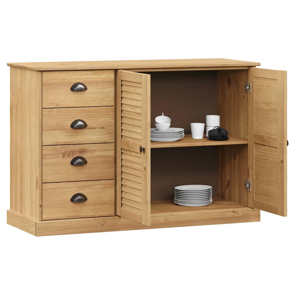 Sideboard with Drawers VIGO 113x40x75 cm Solid Wood Pine