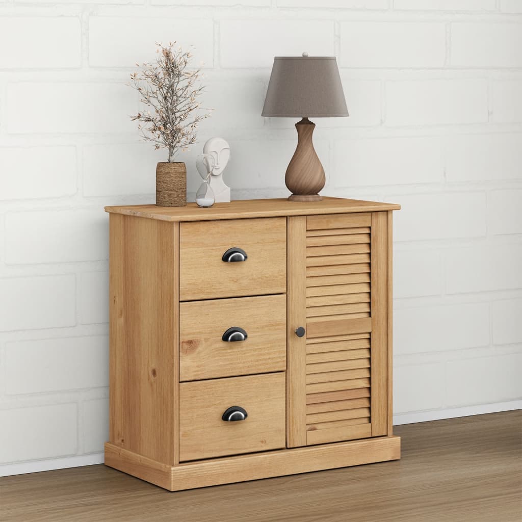 Sideboard with Drawers VIGO 78x40x75 cm Solid Wood Pine