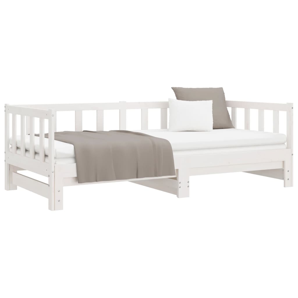 Pull-out Day Bed without Mattress White 2x(90x200) cm