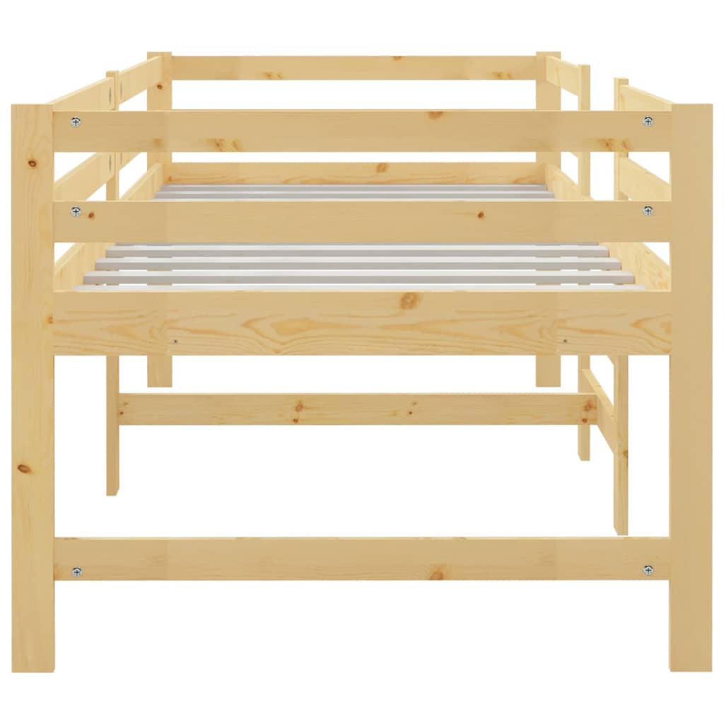 Bed Frame without Mattress 90x200 cm Solid Wood Pine