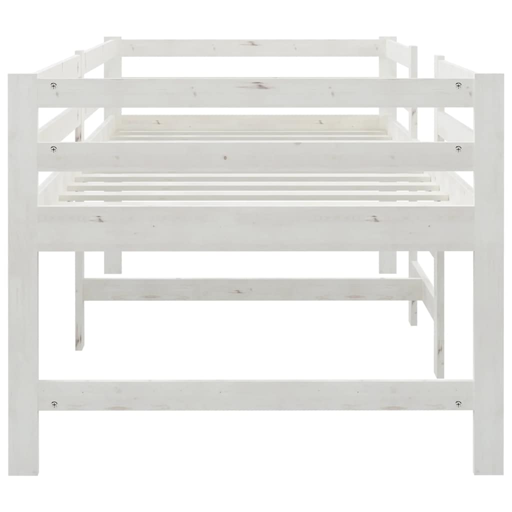 Bed Frame without Mattress White 90x200 cm Solid Wood Pine
