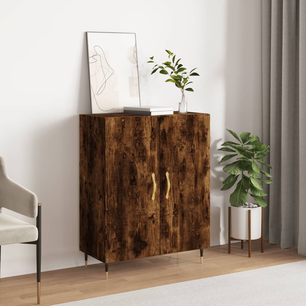 Sideboard Smoked Oak 69.5x34x90 cm Engineered Wood