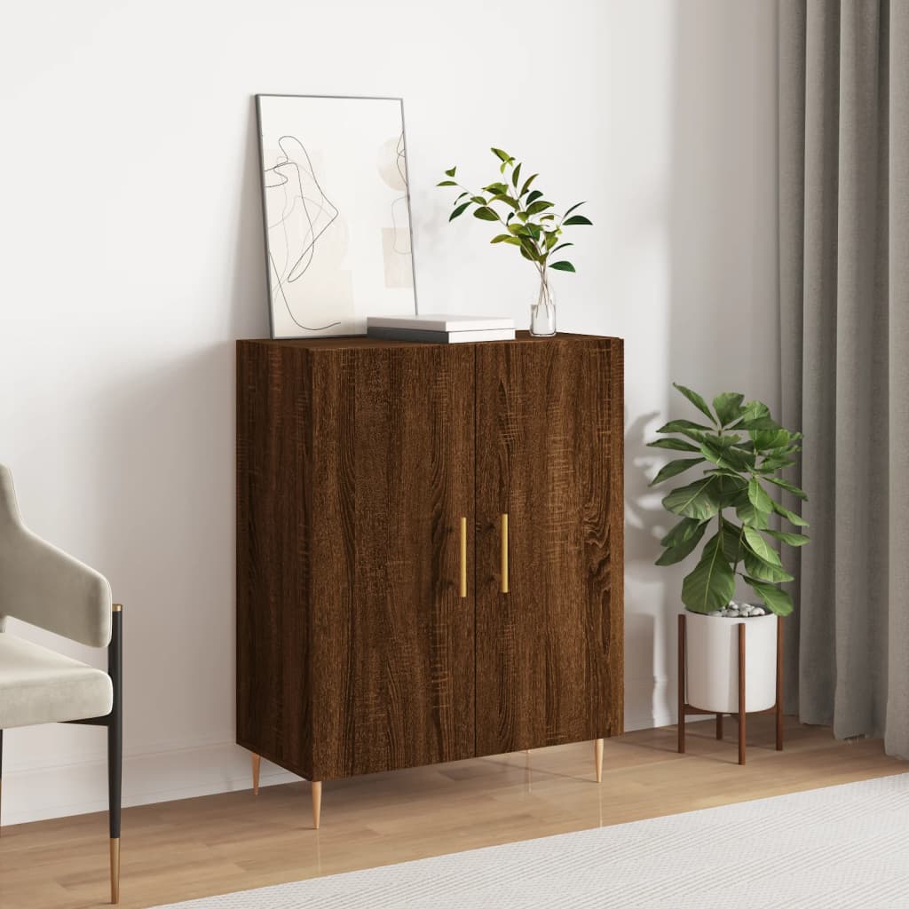 Sideboard Brown Oak 69.5x34x90 cm Engineered Wood