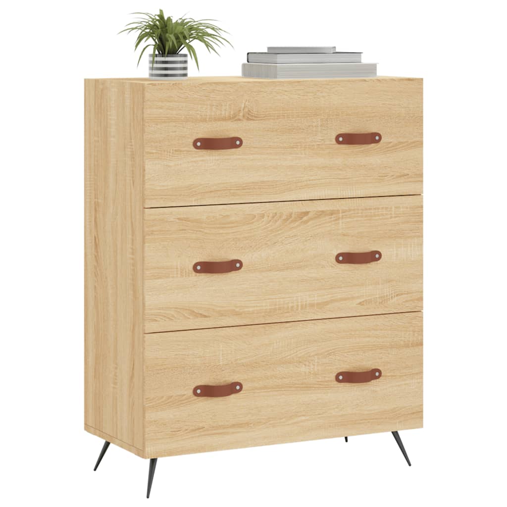 Chest of Drawers Sonoma Oak 69.5x34x90 cm Engineered Wood