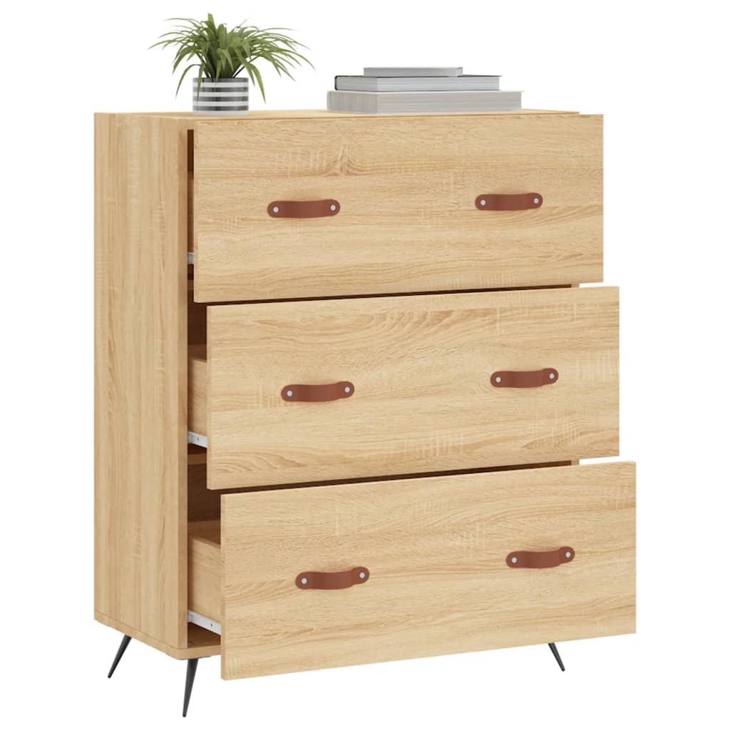 Chest of Drawers Sonoma Oak 69.5x34x90 cm Engineered Wood