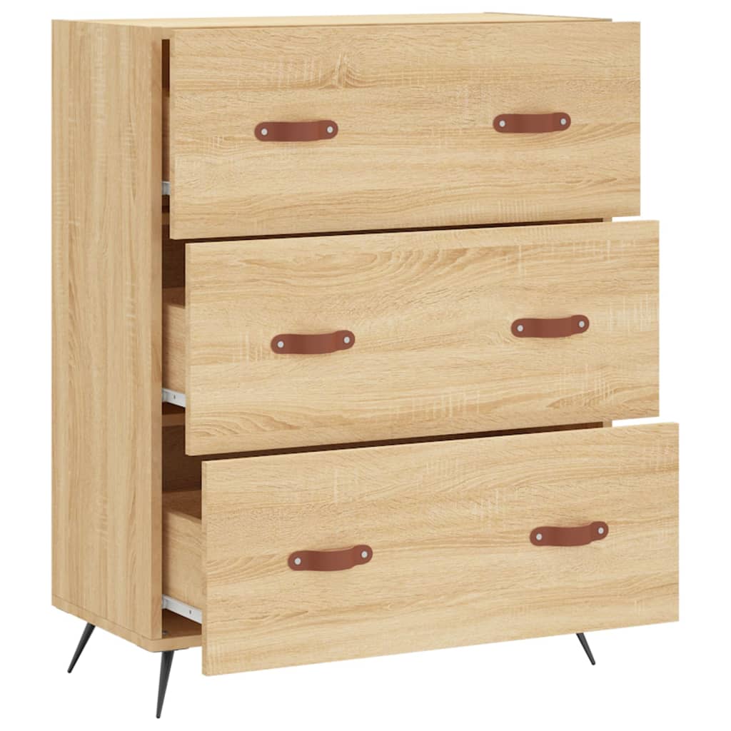 Chest of Drawers Sonoma Oak 69.5x34x90 cm Engineered Wood