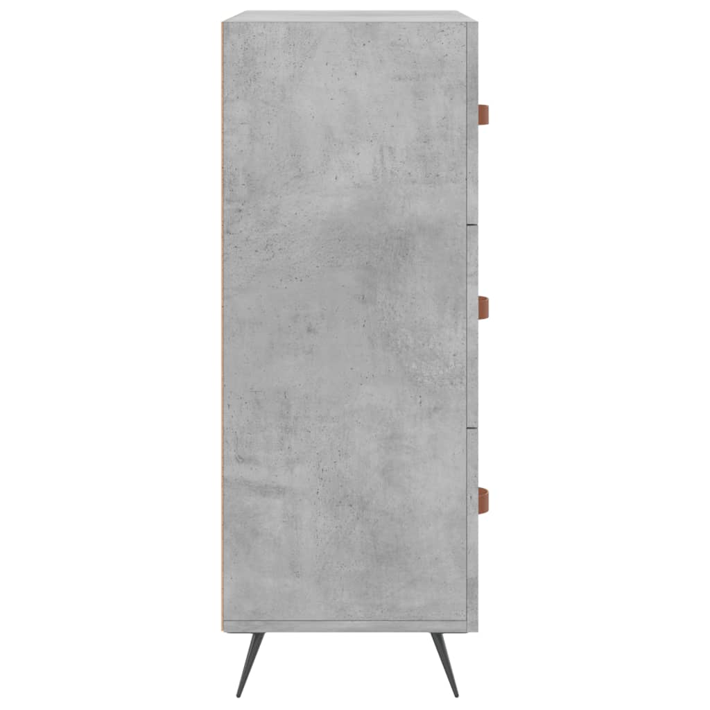Chest of Drawers Concrete Grey 69.5x34x90 cm Engineered Wood