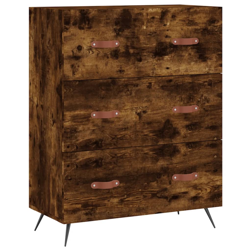 Chest of Drawers Smoked Oak 69.5x34x90 cm Engineered Wood