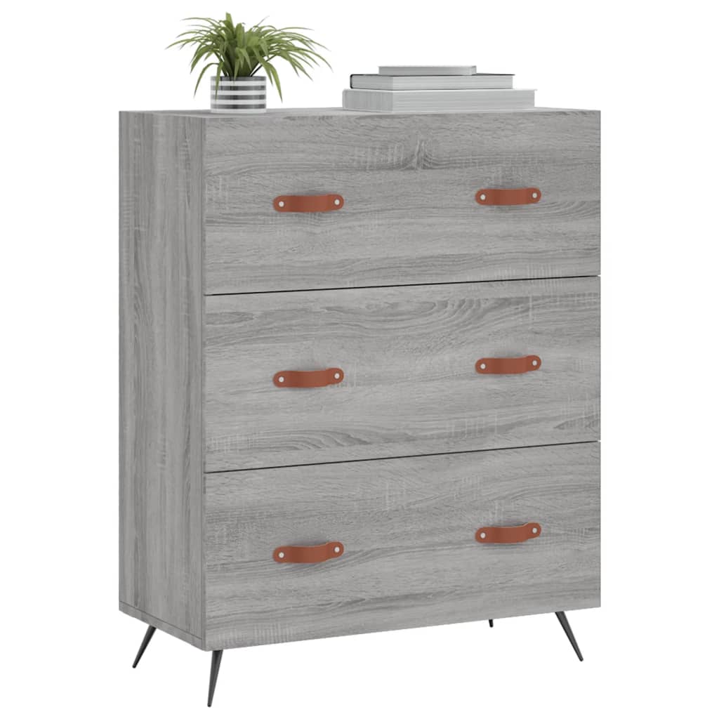 Chest of Drawers Grey Sonoma 69.5x34x90 cm Engineered Wood