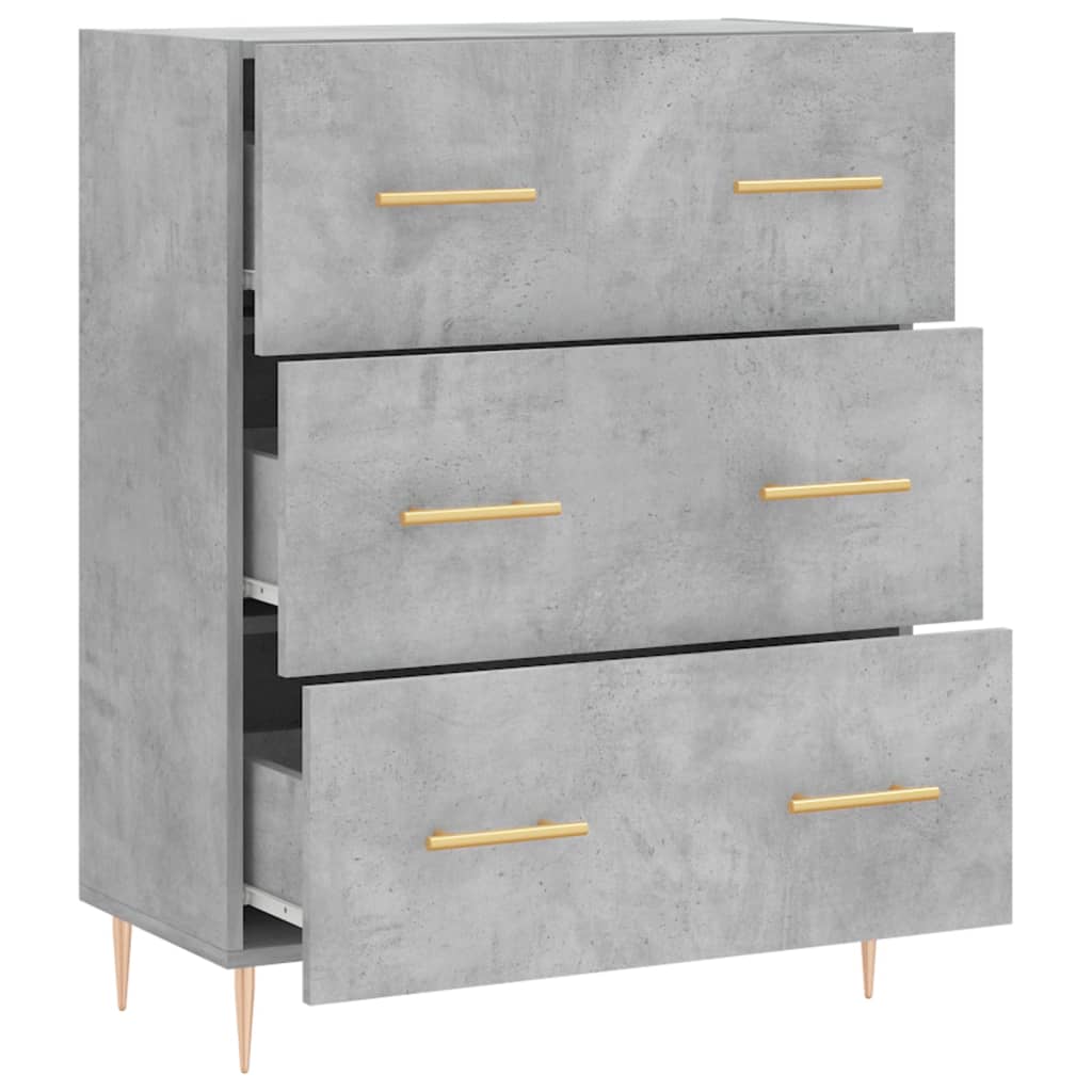 Sideboard Concrete Grey 69.5x34x90 cm Engineered Wood