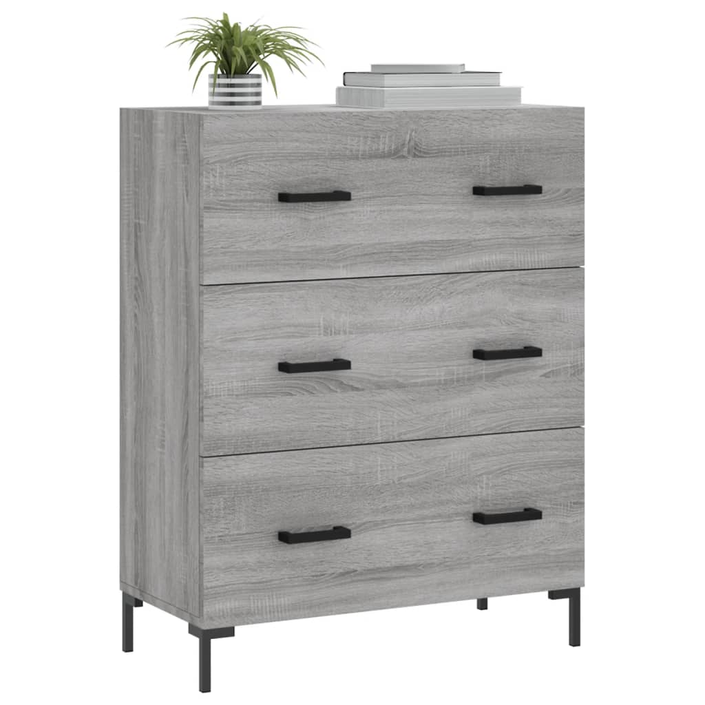 Sideboard Grey Sonoma 69.5x34x90 cm Engineered Wood