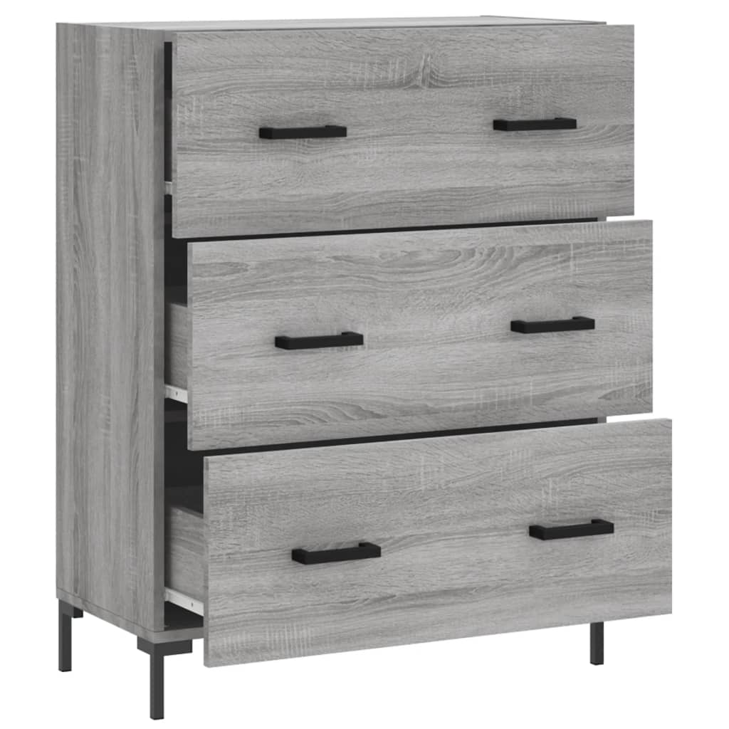 Sideboard Grey Sonoma 69.5x34x90 cm Engineered Wood