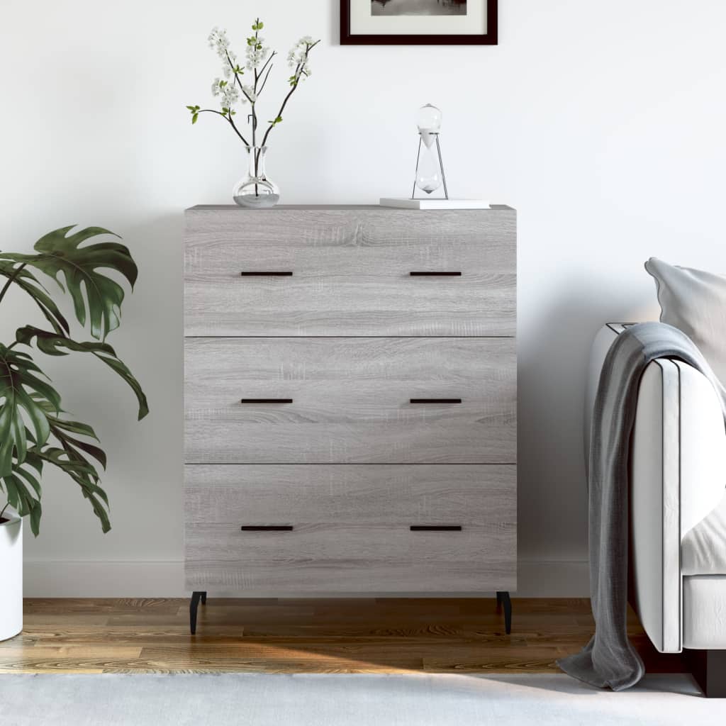Sideboard Grey Sonoma 69.5x34x90 cm Engineered Wood