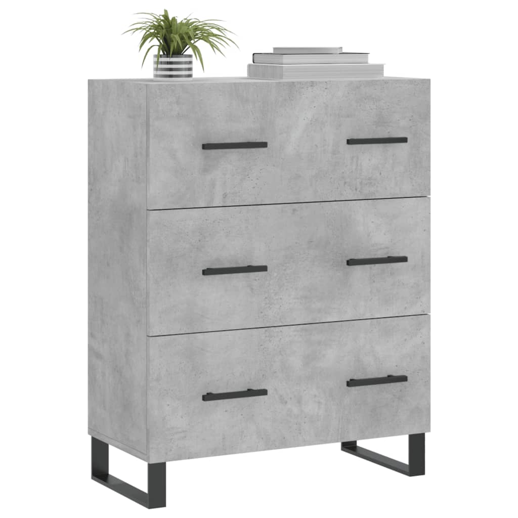 Sideboard Concrete Grey 69.5x34x90 cm Engineered Wood