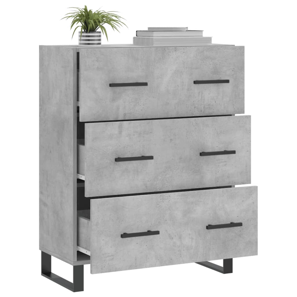 Sideboard Concrete Grey 69.5x34x90 cm Engineered Wood