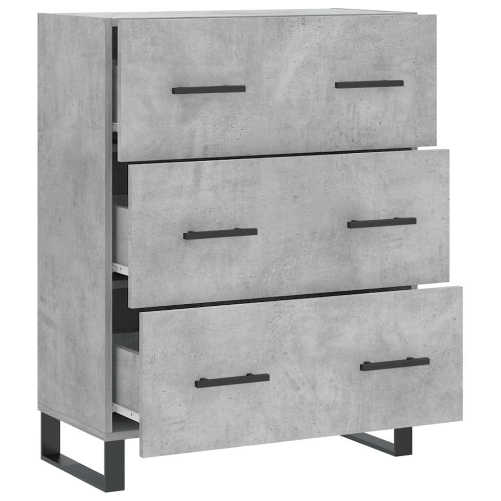 Sideboard Concrete Grey 69.5x34x90 cm Engineered Wood