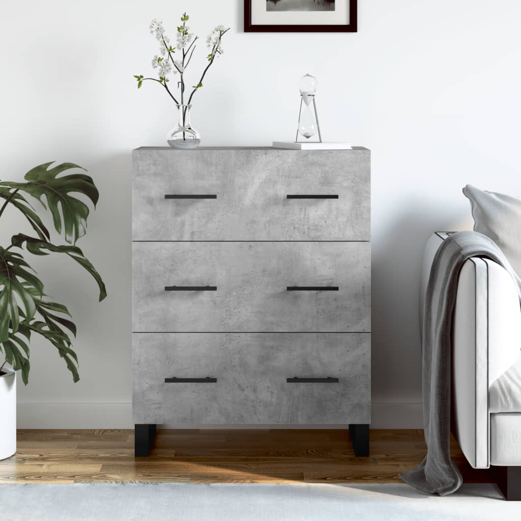 Sideboard Concrete Grey 69.5x34x90 cm Engineered Wood