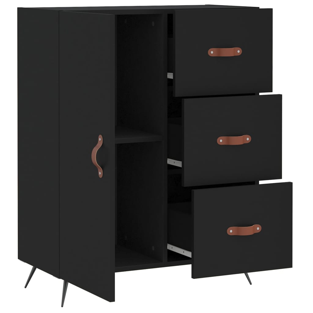 Sideboard Black 69.5x34x90 cm Engineered Wood