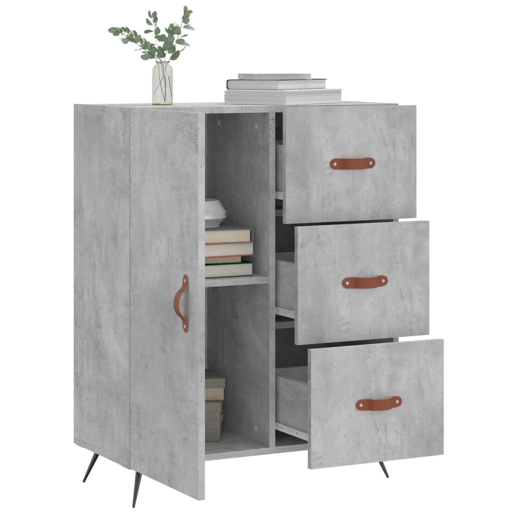Sideboard Concrete Grey 69.5x34x90 cm Engineered Wood
