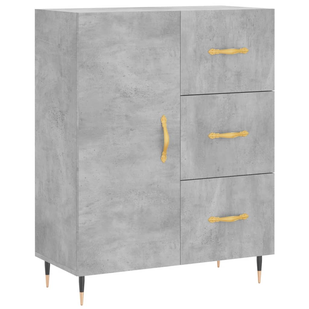 Sideboard Concrete Grey 69.5x34x90 cm Engineered Wood