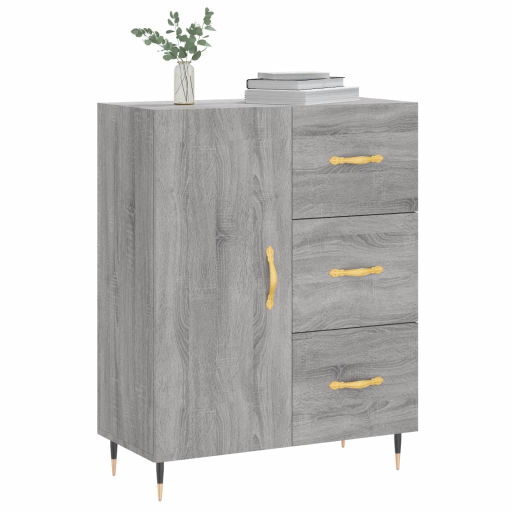 Sideboard Grey Sonoma 69.5x34x90 cm Engineered Wood