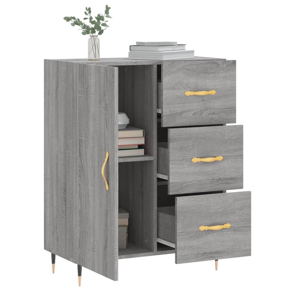 Sideboard Grey Sonoma 69.5x34x90 cm Engineered Wood