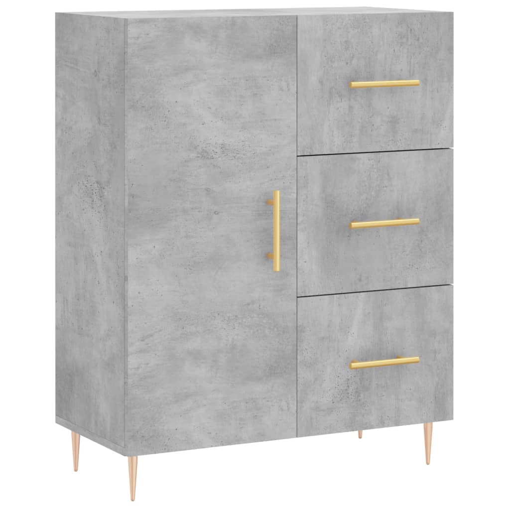 Sideboard Concrete Grey 69.5x34x90 cm Engineered Wood
