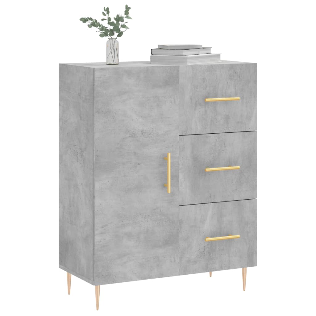 Sideboard Concrete Grey 69.5x34x90 cm Engineered Wood
