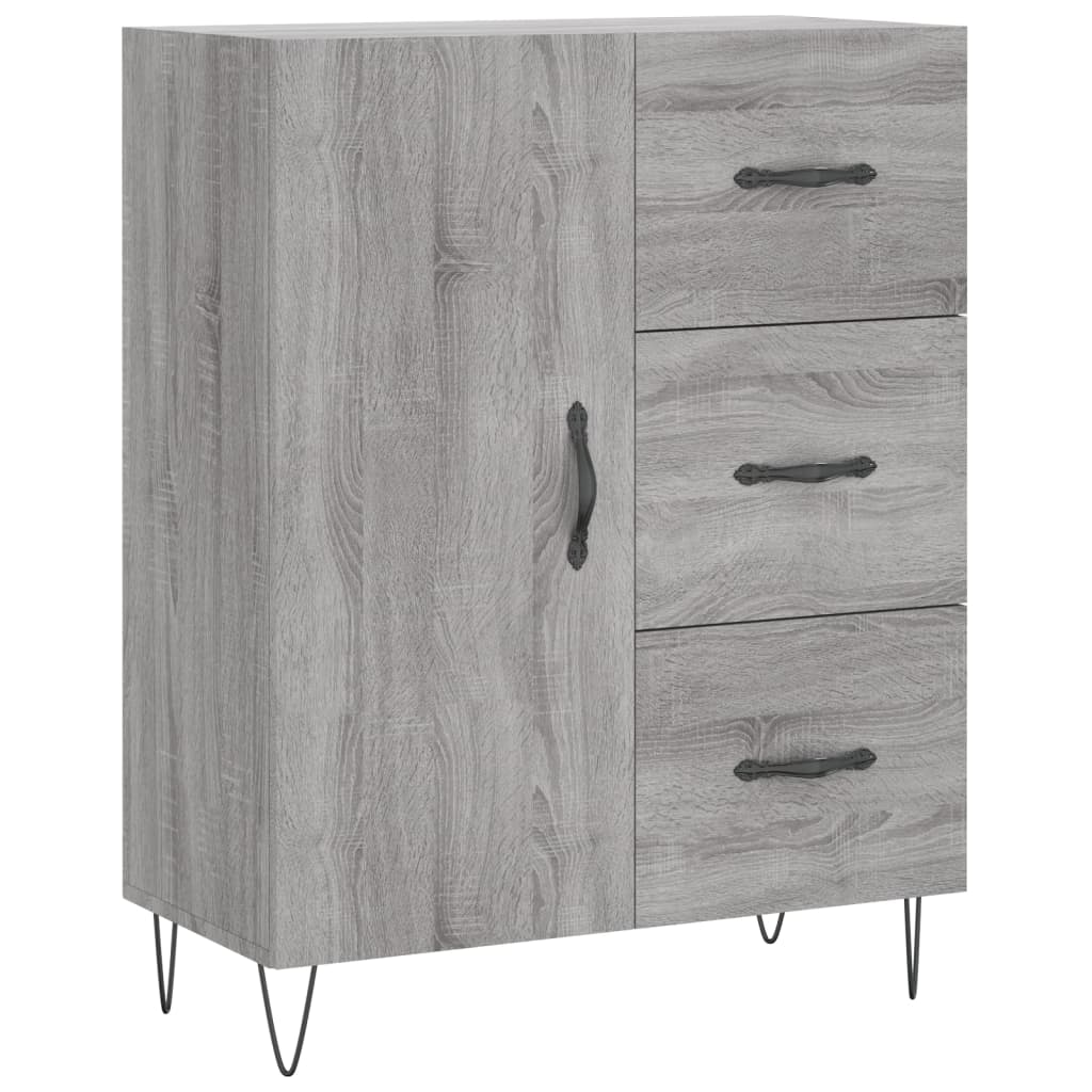 Sideboard Grey Sonoma 69.5x34x90 cm Engineered Wood