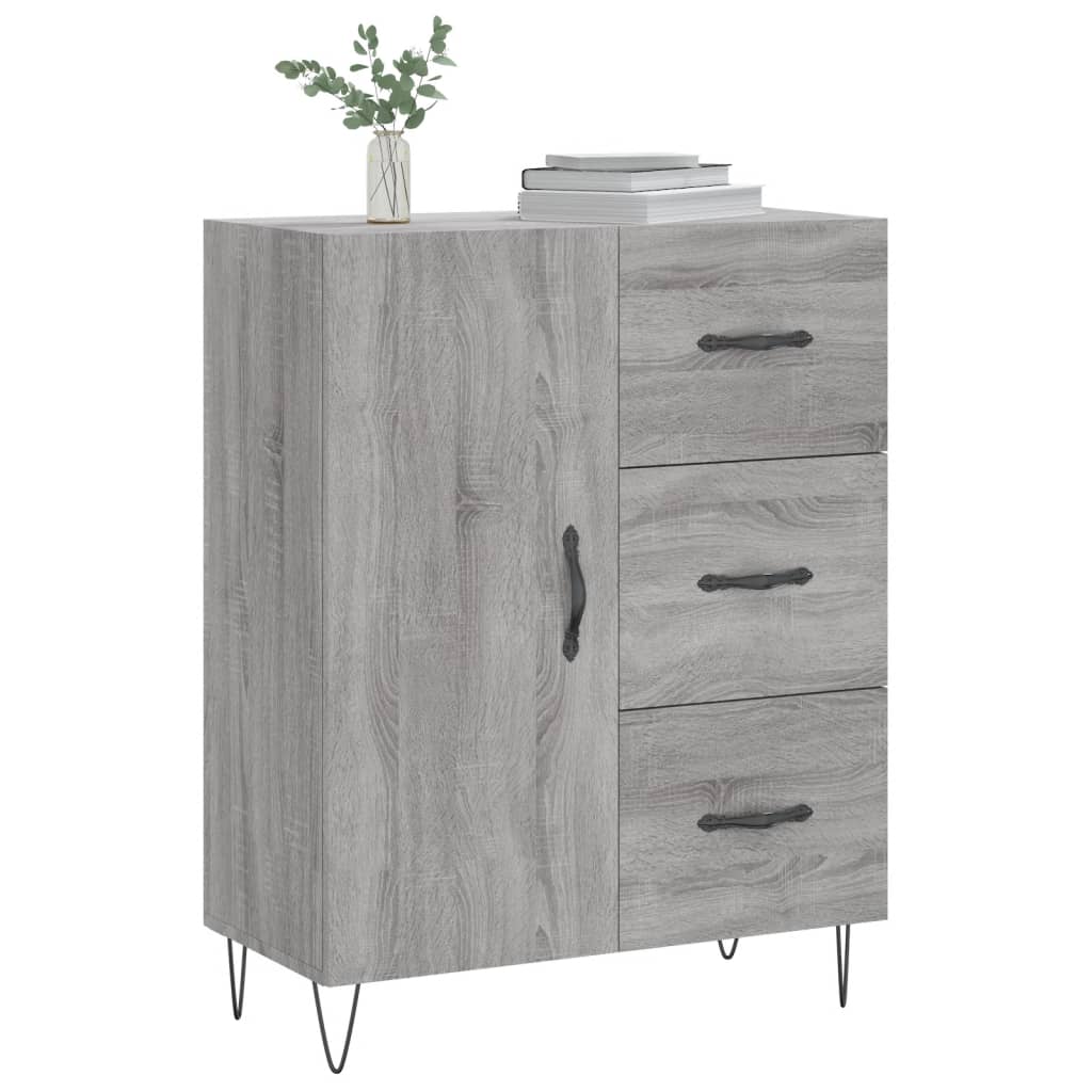 Sideboard Grey Sonoma 69.5x34x90 cm Engineered Wood