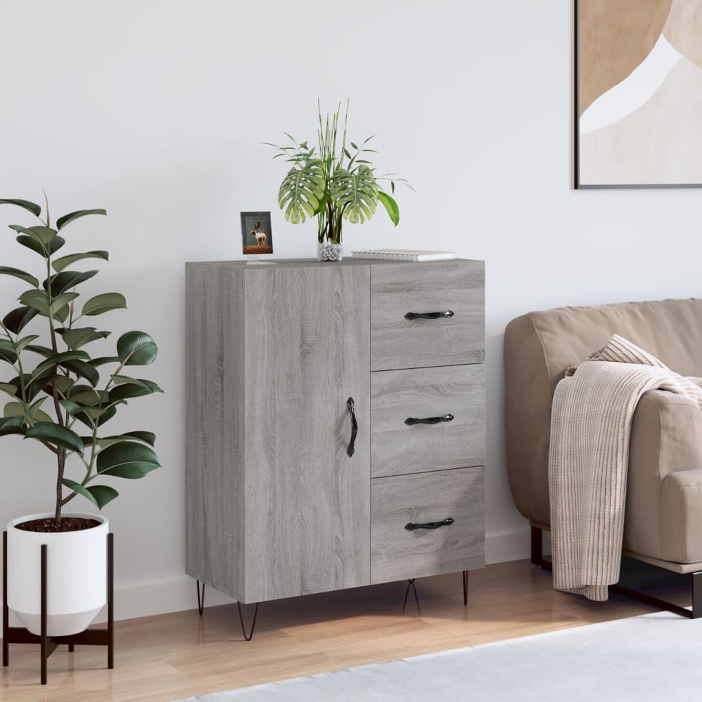 Sideboard Grey Sonoma 69.5x34x90 cm Engineered Wood
