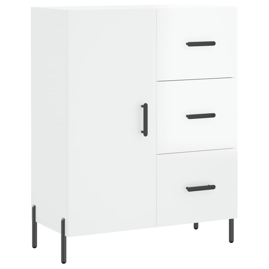Sideboard High Gloss White 69.5x34x90 cm Engineered Wood