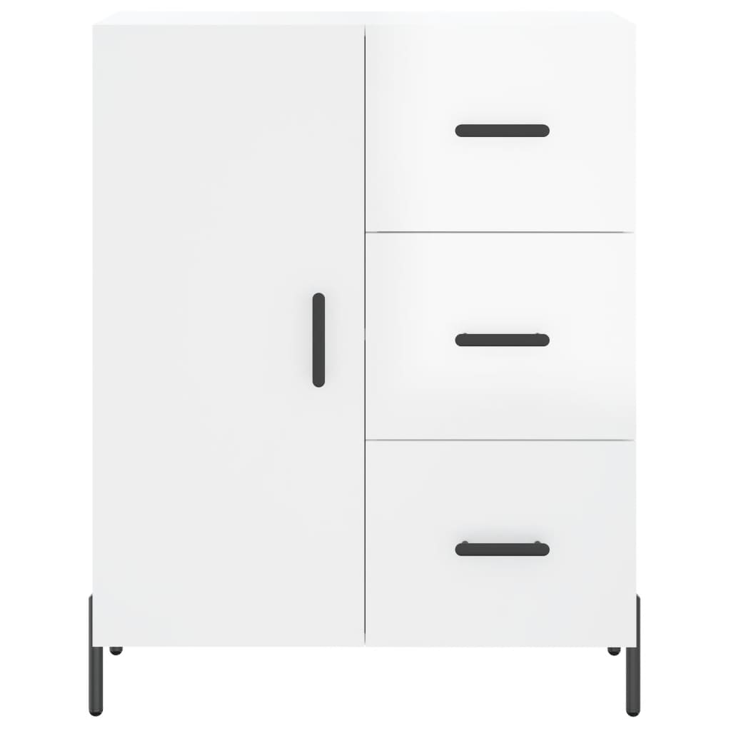 Sideboard High Gloss White 69.5x34x90 cm Engineered Wood