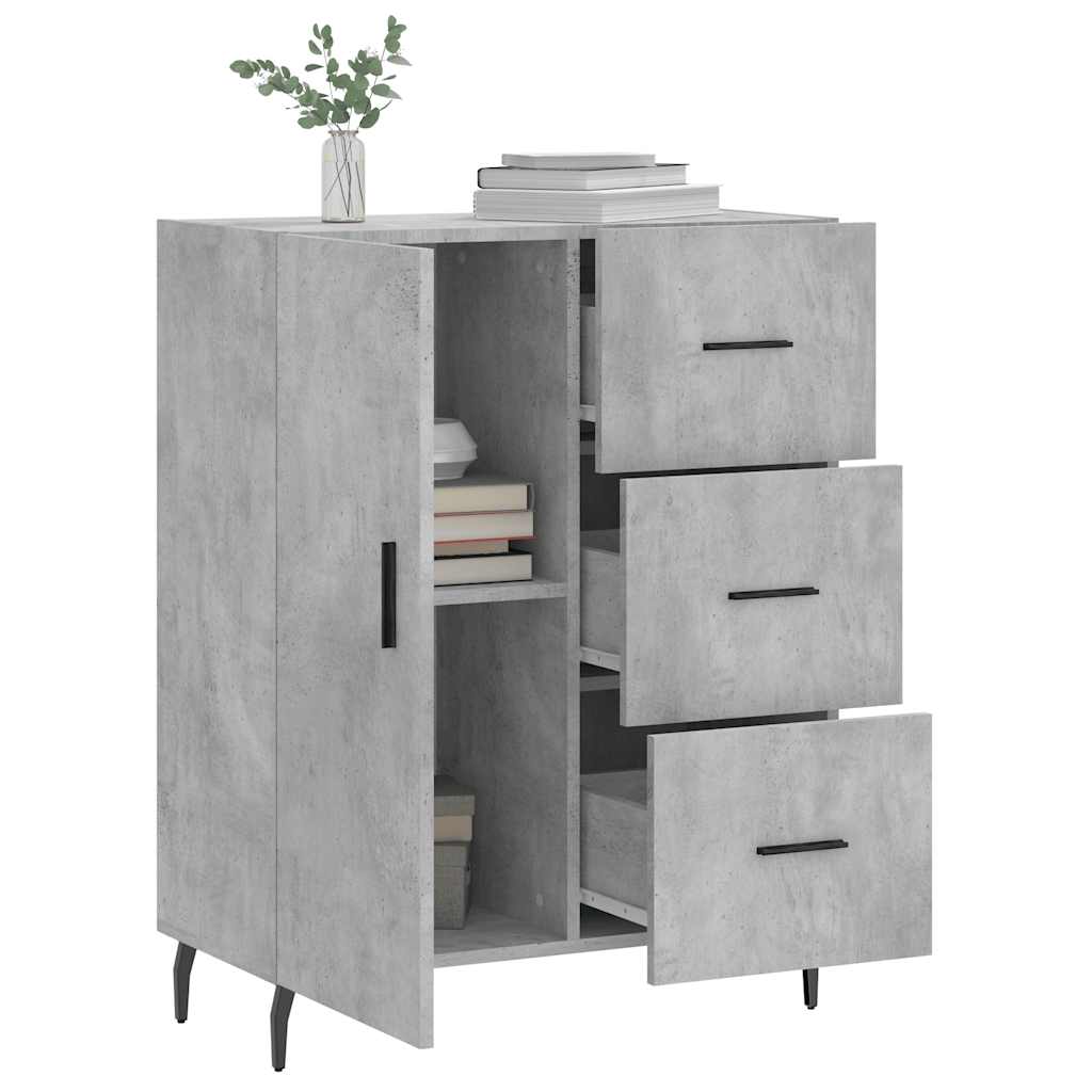 Sideboard Concrete Grey 69.5x34x90 cm Engineered Wood