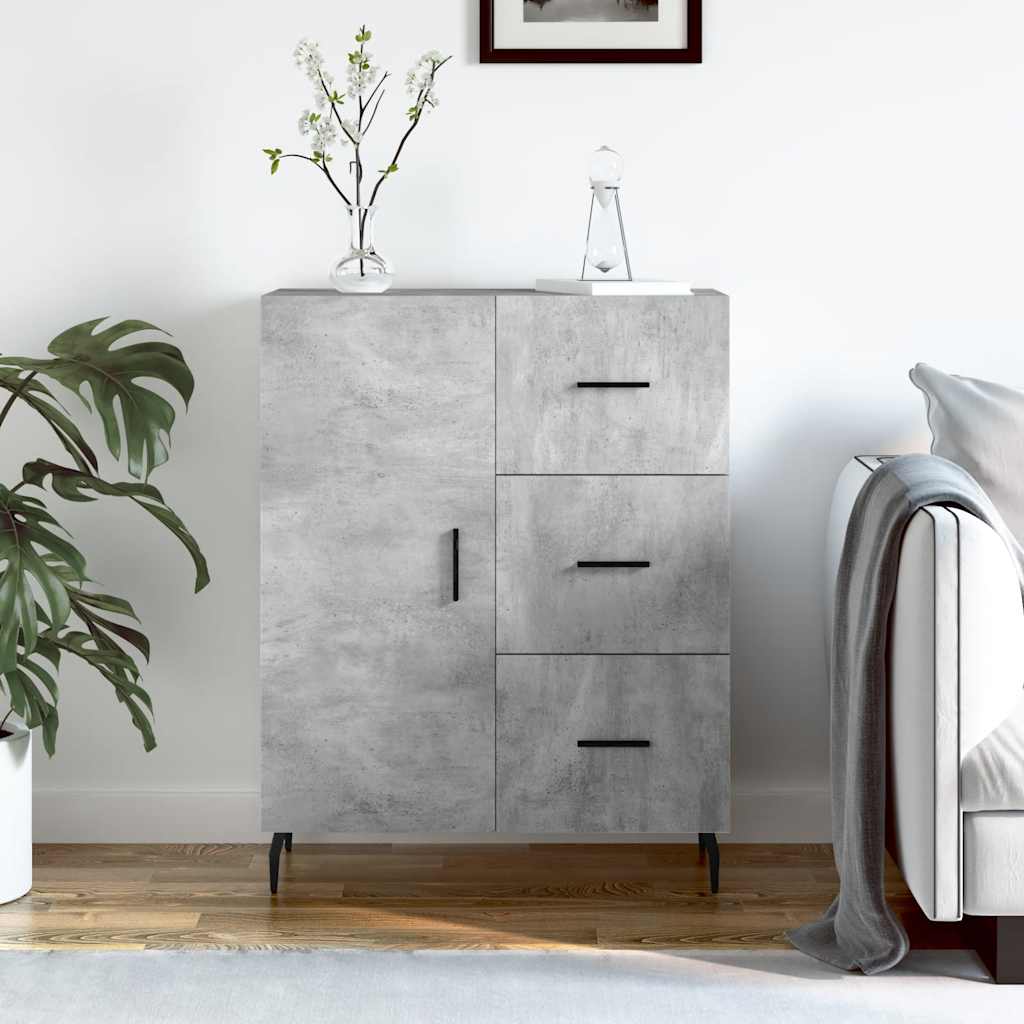 Sideboard Concrete Grey 69.5x34x90 cm Engineered Wood