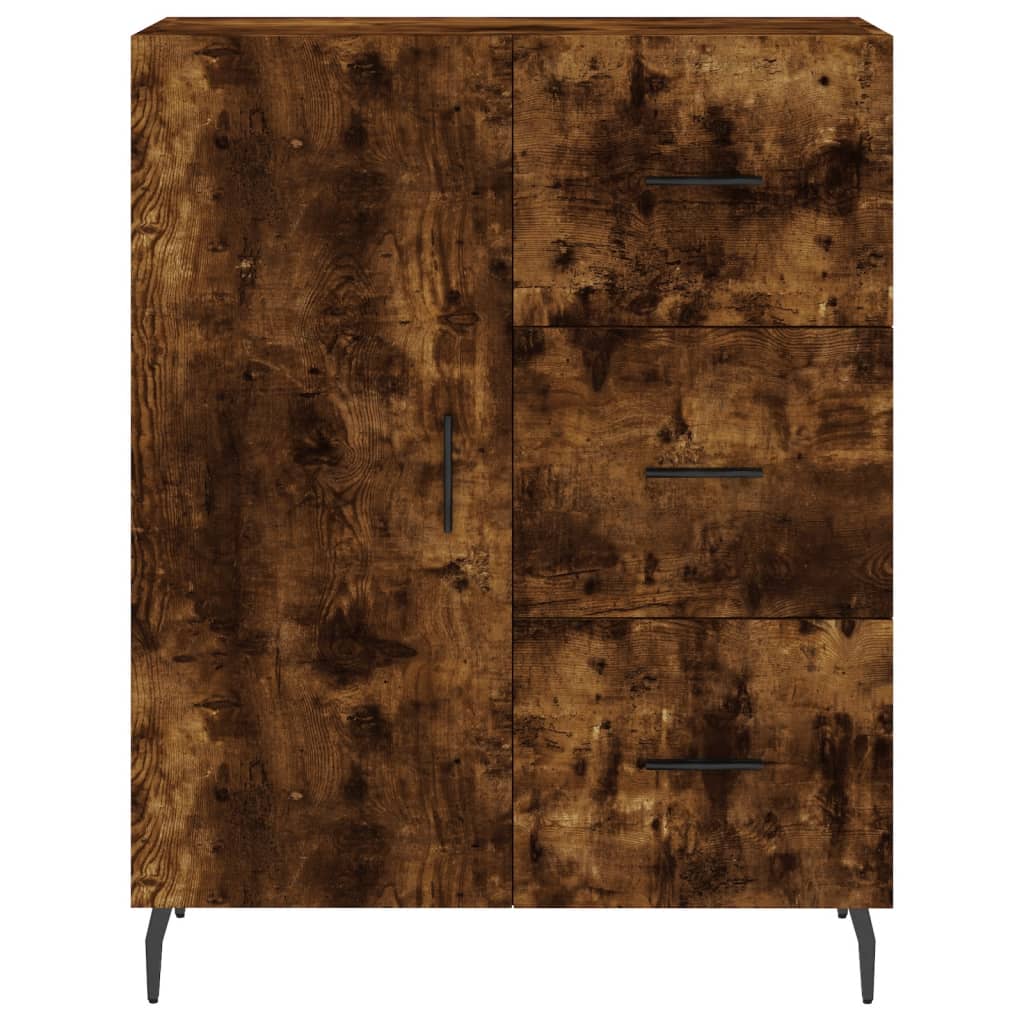 Sideboard Smoked Oak 69.5x34x90 cm Engineered Wood