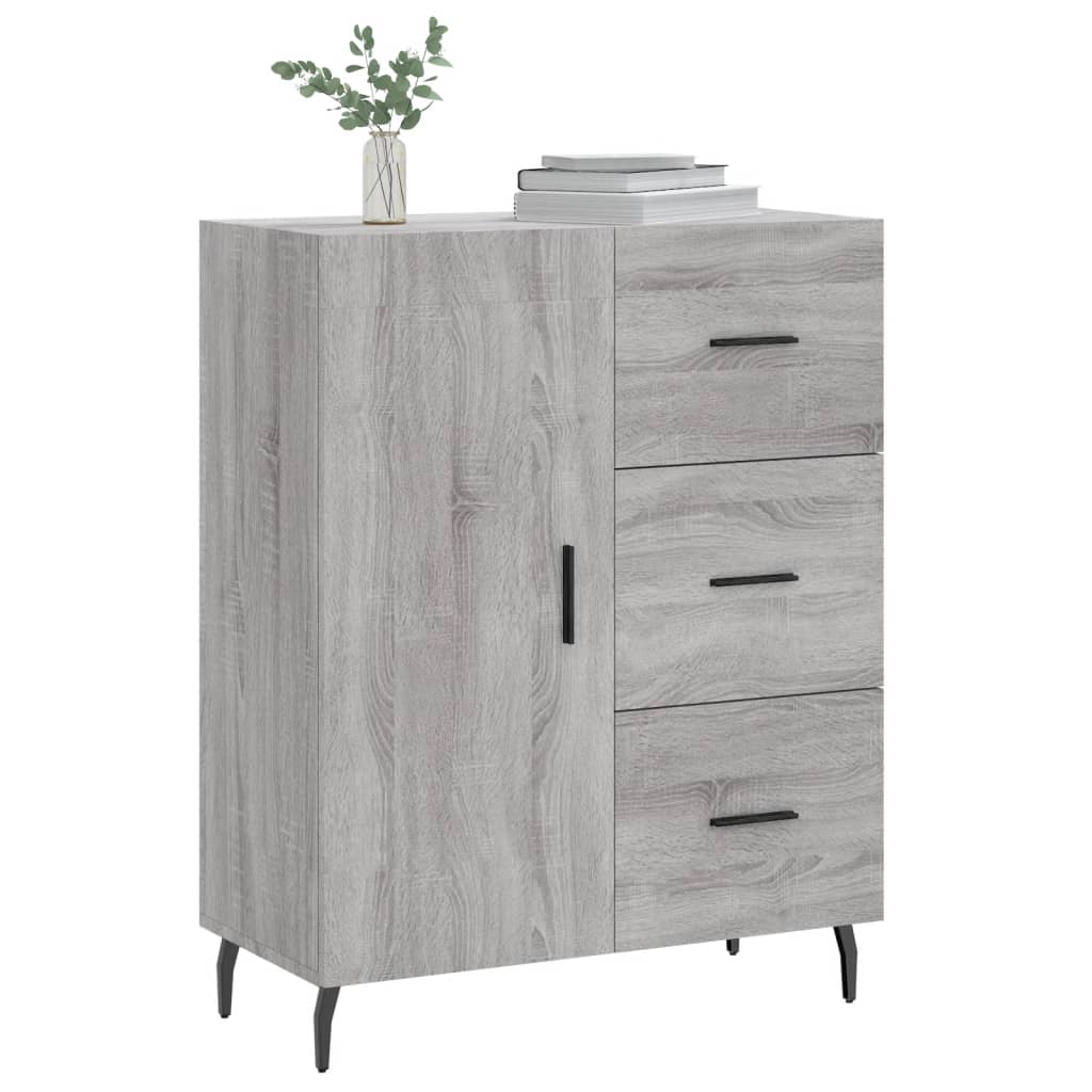 Sideboard Grey Sonoma 69.5x34x90 cm Engineered Wood