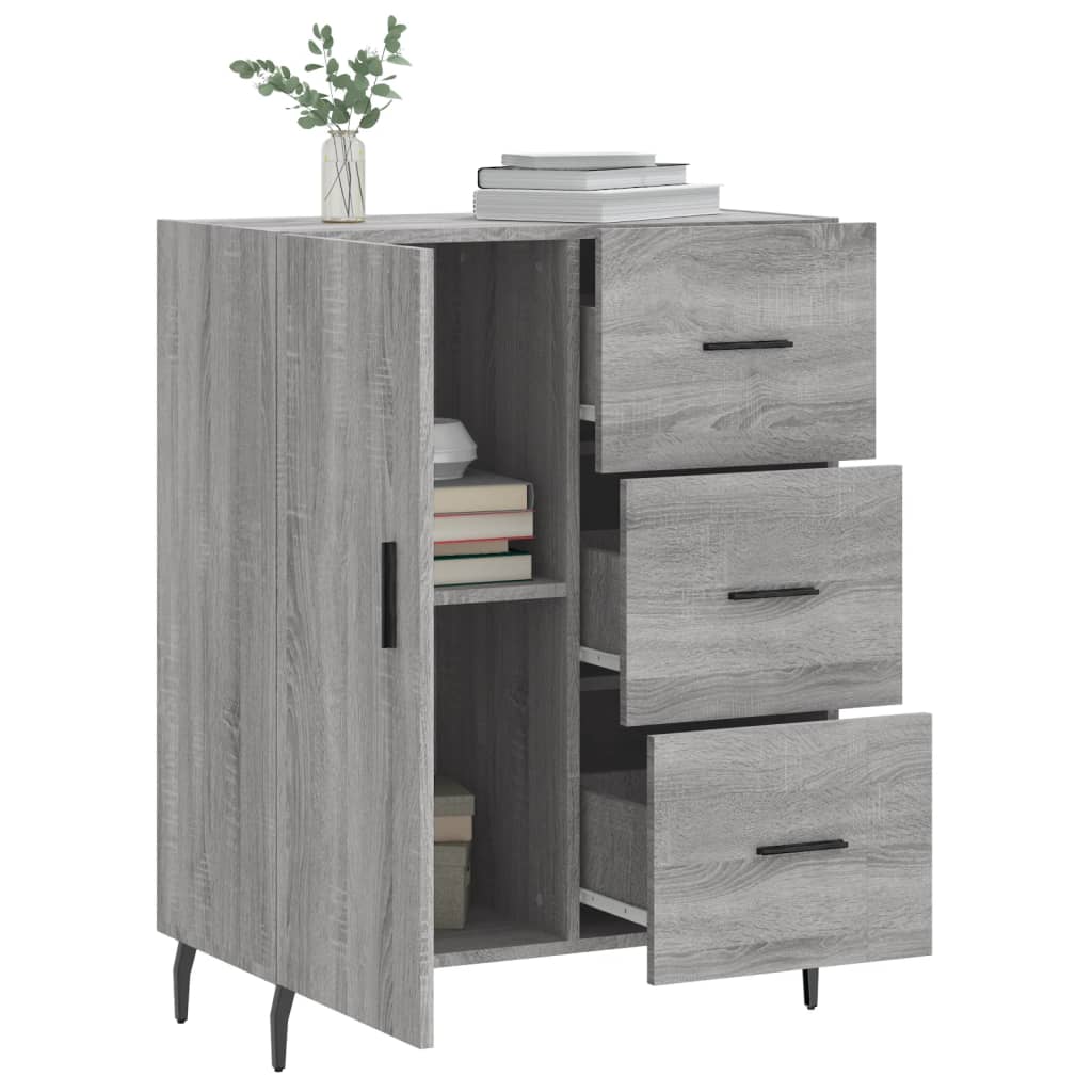 Sideboard Grey Sonoma 69.5x34x90 cm Engineered Wood