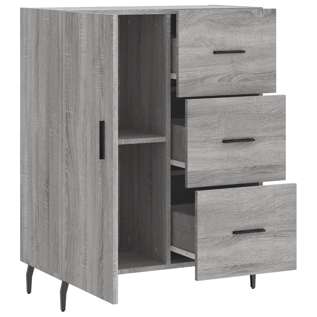 Sideboard Grey Sonoma 69.5x34x90 cm Engineered Wood