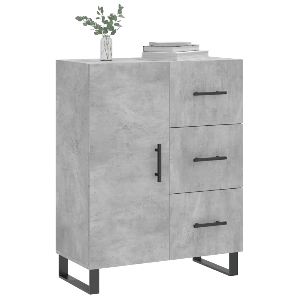 Sideboard Concrete Grey 69.5x34x90 cm Engineered Wood