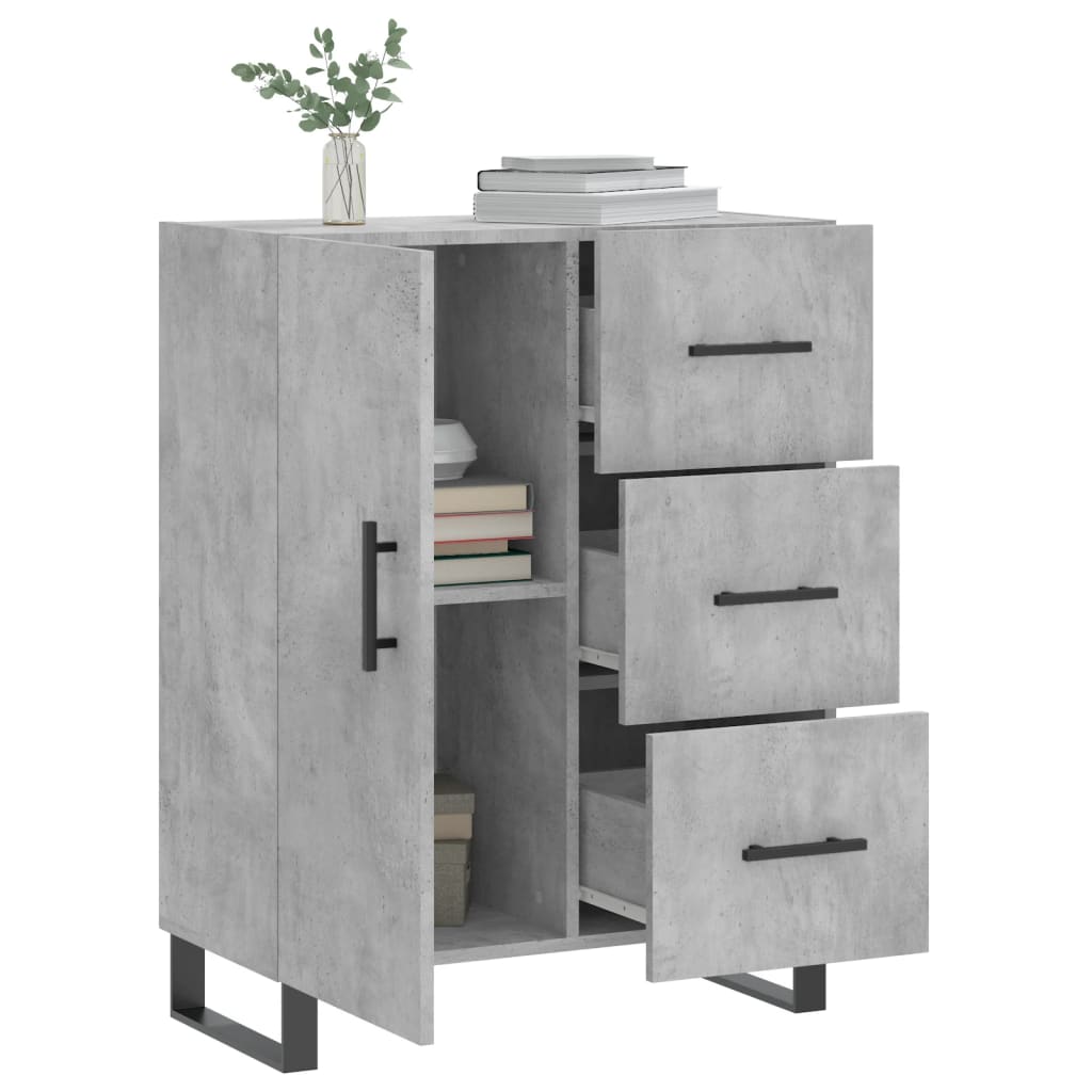Sideboard Concrete Grey 69.5x34x90 cm Engineered Wood