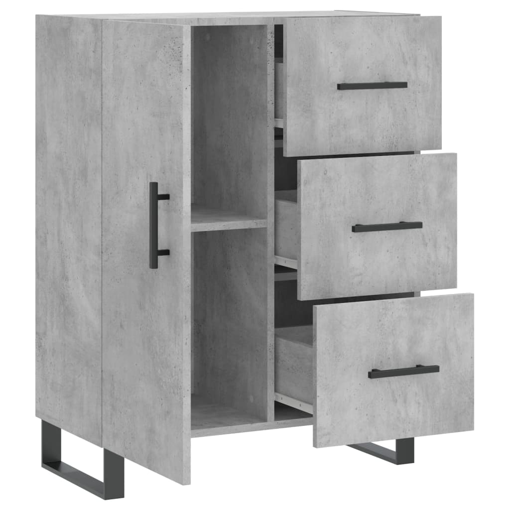 Sideboard Concrete Grey 69.5x34x90 cm Engineered Wood