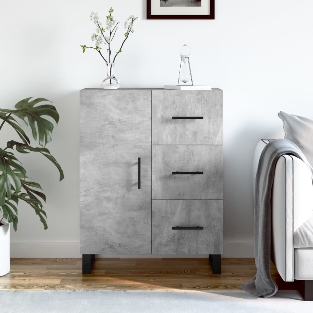 Sideboard Concrete Grey 69.5x34x90 cm Engineered Wood