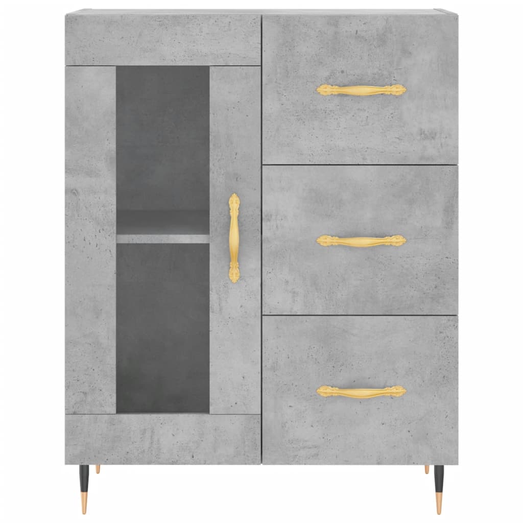 Sideboard Concrete Grey 69.5x34x90 cm Engineered Wood