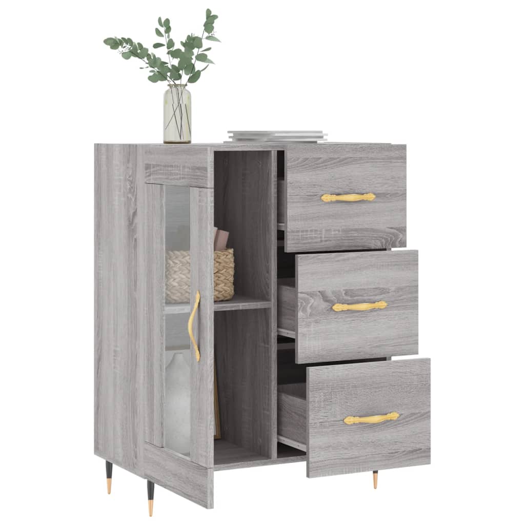 Sideboard Grey Sonoma 69.5x34x90 cm Engineered Wood