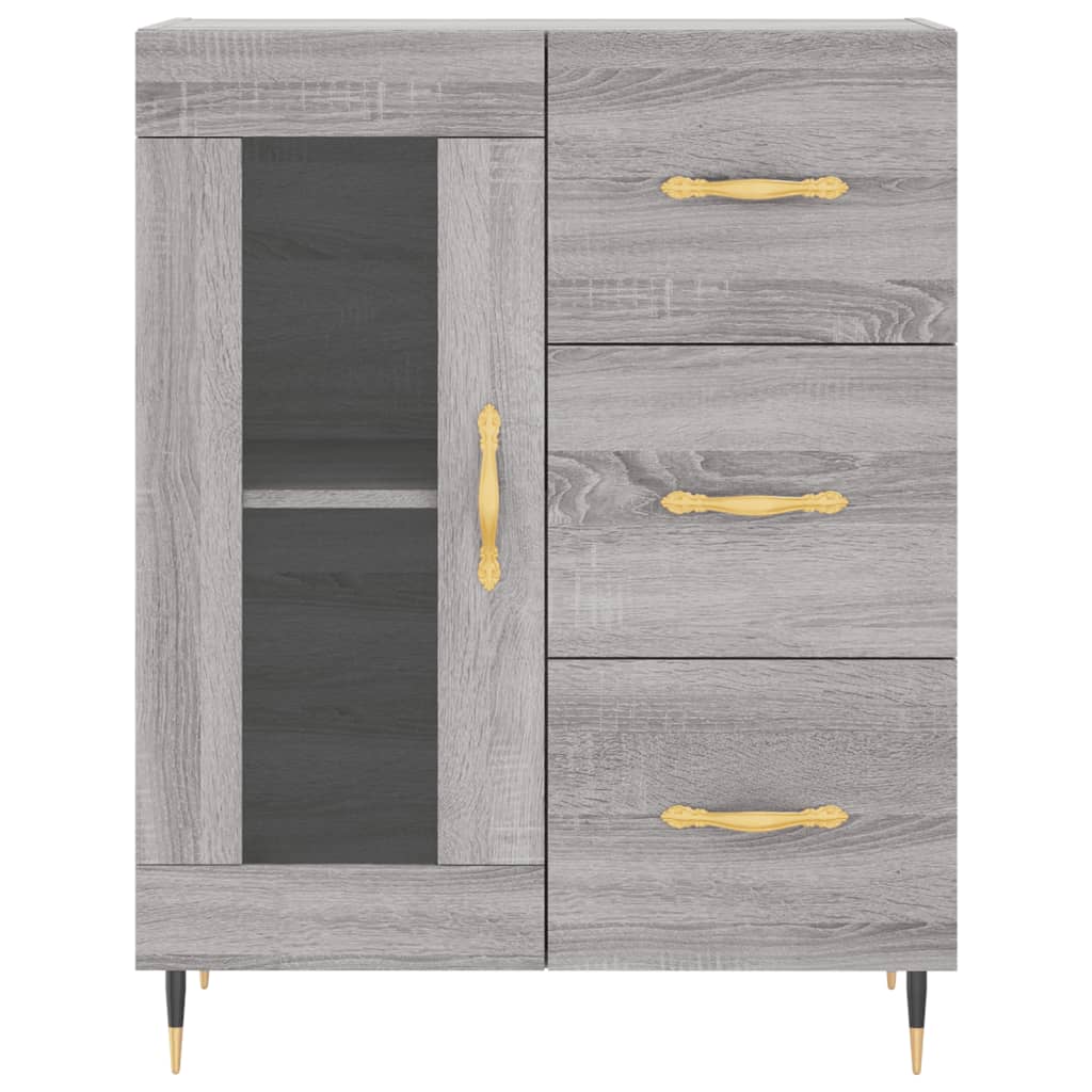 Sideboard Grey Sonoma 69.5x34x90 cm Engineered Wood