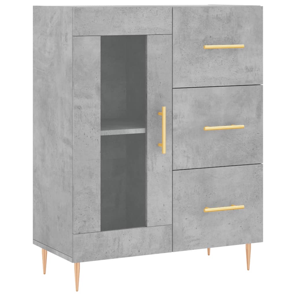 Sideboard Concrete Grey 69.5x34x90 cm Engineered Wood