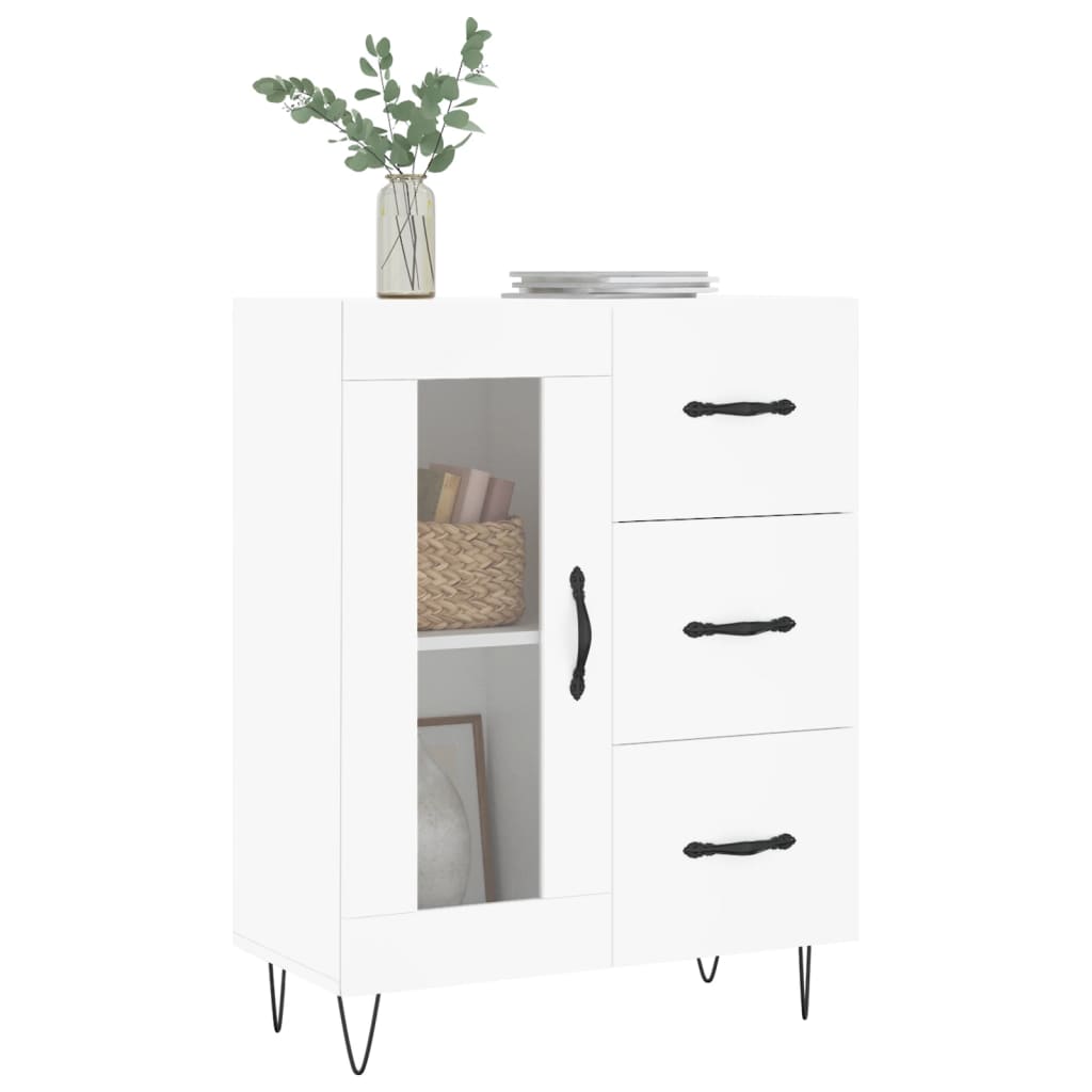 Sideboard White 69.5x34x90 cm Engineered Wood
