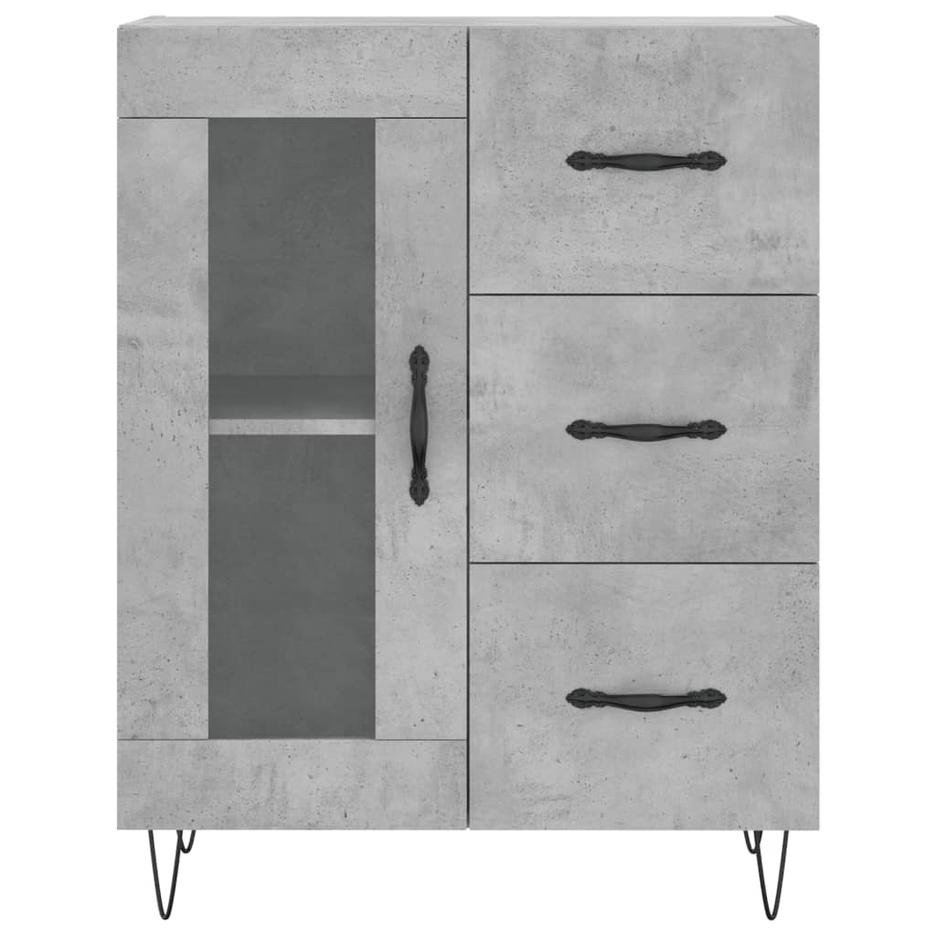 Sideboard Concrete Grey 69.5x34x90 cm Engineered Wood